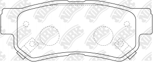 Колодки тормозные HYUNDAI Getz задние (4шт.) NIBK PN0539 NIBK
