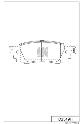Колодки тормозные дисковые  TOYOTA CAMRY (_V7_, _VA7_, _VH7_) D2349H D2349H MK KASHIYAMA