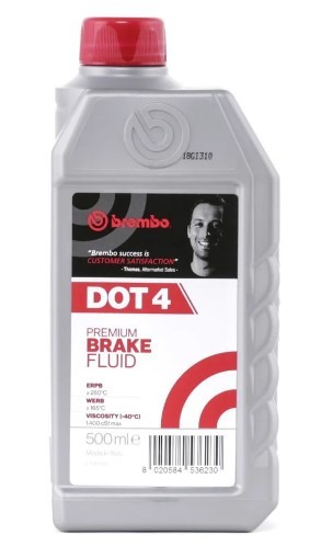 Жидкость тормозная DOT 4 0,5л L04005 L04005 BREMBO