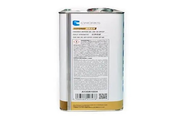 Масло моторное SUPERIA MOTOR OIL 5W-30 SP/CF 4L A13SR1004 A13SR1004 CWORKS