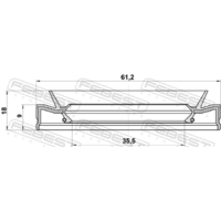 САЛЬНИК РЕДУКТОРА ЗАДНЕГО МОСТА 35.5X61.2X9X18 95HEY-37610918X 95HEY37610918X FEBEST