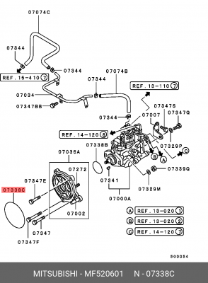 КОЛЬЦО УПЛОТНИТ.,ТОПЛИВНОГО НАСОСА MF520601 MF520601 MITSUBISHI