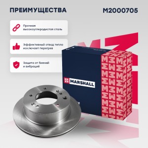 Тормозной диск задн. Kia Sorento I 02- (M2000705) M2000705 MARSHALL