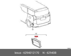 ВЕНТИЛЯЦИОННЫЙ КЛАПАН/DUCT ASSY, QUARTER 62940-12170 62940-12170 TOYOTA