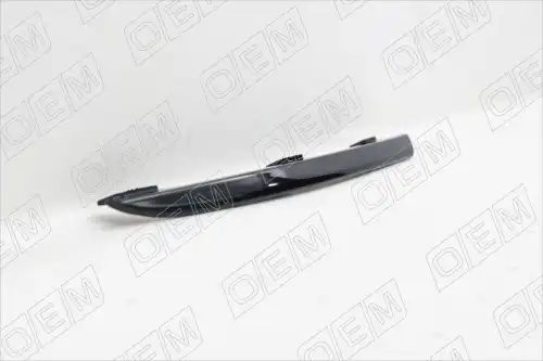 Молдинг бампера заднего левый Volkswagen Polo sedan 5 2015-2020, черный OEM1477L OEMPARTS