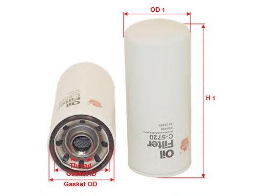Фильтр масляный FLEETGUARD C5720 C5720 SAKURA