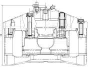 Суппорт торм. Audi A4 (04-)/A6 C6 (04-) перед. прав. d=60мм (CF 052266) CF052266 TRIALLI