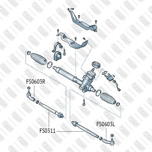 Наконечник рулевой тяги левый VW Polo 01-SEAT Ibiza 02-SKODA Fabia/Roomster 99 - FS0603L FIXAR