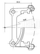 Скоба суппорта VW Transporter T5 (03-) зад. (CF 350131) CF350131 TRIALLI