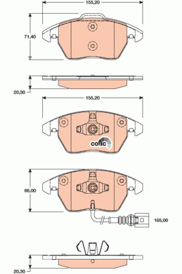 Колодки передние VW PASSAT (362) GDB1807 GDB1807 TRW