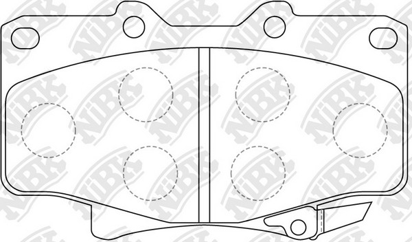Колодки тормозные TOYOTA Land Cruiser (J80) передние (4шт.) NIBK PN1242 NIBK