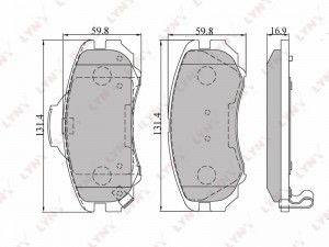Колодки тормозные передние подходит для HYUNDAI Elantra 06/Sonata 01/Tucson 04,  BD-3602 LYNXAUTO