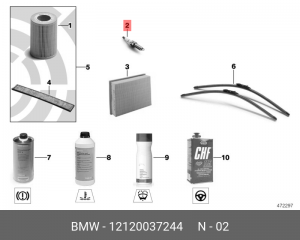 Свеча зажигания BMW 3,5,7 (N54) OE 12 12 0 037 244 BMW