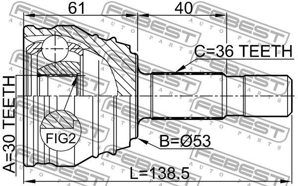 ШРУС 2310-029 2310-029 FEBEST