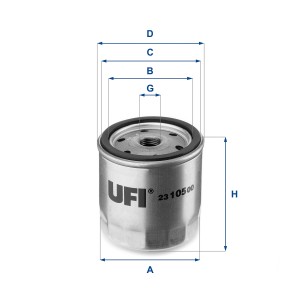 Фильтр масляный 23.105.00 UFI