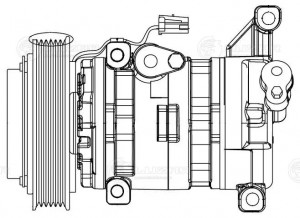 Компрессор кондиц. для а/м Mazda 3 (BK) (03-) 1.6i LCAC2540 LCAC2540 LUZAR
