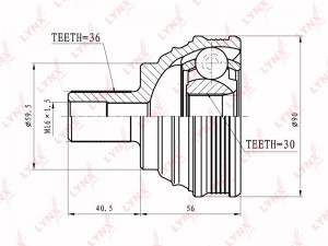 ШРУС наружный подходит для AUDI A3 1.4T-3.2 03, SEAT Leon 1.4-2.0 05/Toledo 1.6- CO-8003 LYNXAUTO