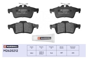 Торм. колодки дисковые задн. Ford Focus III 10-  C-Max II 12-  Kuga II 13-  Tour M2625212 MARSHALL