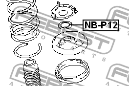 NISSAN INFINITI FX 35/45 (S50) (2003-2007) В ПЛАСТИКОВОЙ ОБОЙМЕ NBP12 FEBEST