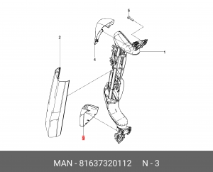 Крышка зеркала кронштейн 81637320112 MAN