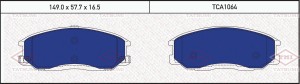 Колодки тормозные дисковые передние HYUNDAI H1/Starex 00-SSANGYONG Kyron 02- TCA TCA1064 TATSUMI