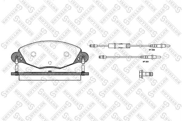колодки дисковые п.! с антискрип. пластинами\ Citroen C5 2.2HDi/3.0i 00> 838-004B-SX STELLOX