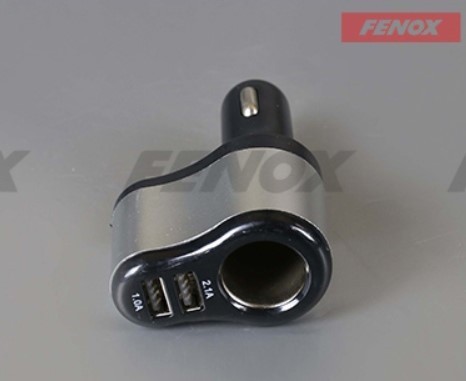 Автомобильная зарядка двойная  5.7*9.5 см FAE2006 FAE2006 FENOX