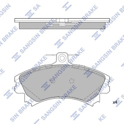 Колодки тормозные MITSUBISHI Carisma (98-05),Colt (08-) VOLVO S40 передние (4шт. SP1859 SANGSIN