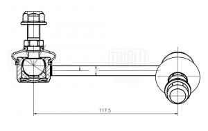Стойка стабилизатора Hyundai Santa Fe (00-) (задн.прав.) (SP 0852) SP0852 TRIALLI