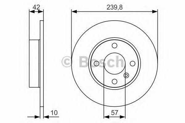 Диск торм.зад.  2шт 0986479S52 BOSCH