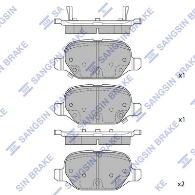 Колодки тормозные LADA GRANTA/KALINA/FIAT 500 07-/PANDA 03- задние SP1709 SP1709 SANGSIN