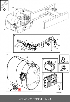 дозирующий модуль adblue 21574984 VOLVO