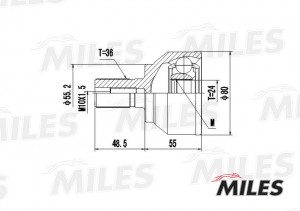 ШРУС наружный MAZDA 3 2.3 03- (GKN 306217) GA20209 GA20209 MILES