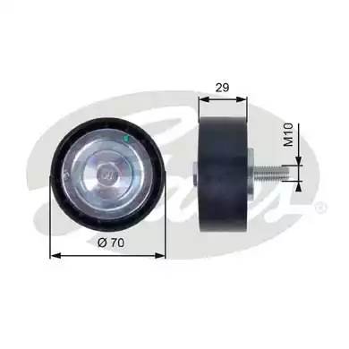 Ролик приводного ремня FIAT Ducato (2.3 D/JTD) обводной GATES T36396 GATES