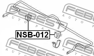 Втулка стабилизатора NISSAN PULSAR N15 199­5.01-2000.08 NSB-012 NSB-012 FEBEST