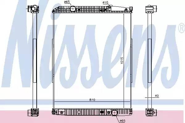 радиатор системы охлаждения!без рамки 810x1015x40\MB Actros (96->) 627910 NISSENS