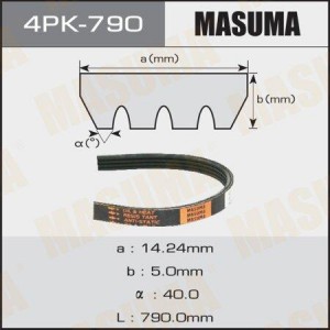 ремень поликлиновой! 4PK-790\ Honda Civic 1.5/1.6 VTEC 94-96, MAN 4PK-790 MASUMA
