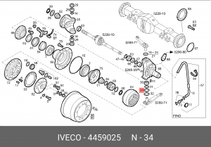 кольцо уплотнительное! h1.46\Iveco EuroCargo/Trakker 4459025 IVECO