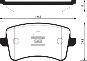 Колодки тормозные AUDI A4/A5/Q5 1.8-3.2 07- задние SP2146 SP2146 SANGSIN