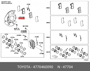 пылезащитный щиток торм. диска! перед., лев.\ Toyota Land Cruiser 15-21 47704-60090 TOYOTA