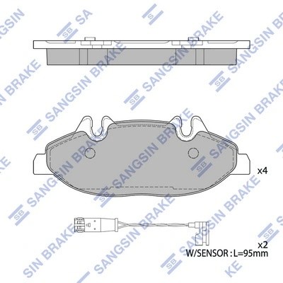 Колодки передние MERCEDES VITOVIANO (W639) SP2331 SP2331 SANGSIN
