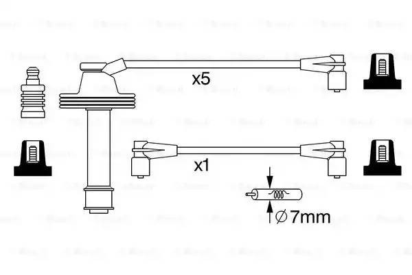 Провод высоковольтный VOLVO S70,V70 (97-00) комплект BOSCH 0 986 357 054 BOSCH