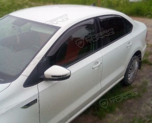 Дефлектор двери VW Polo (09-17) комплект (4шт.) COBRA TUNING V23010 COBRA TUNING