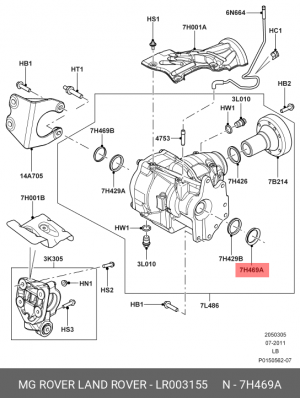 УПЛОТНЕНИЕ LR003155 LR003155 LAND ROVER