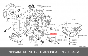 ЗАЩИТНЫЙ КОЖУХ МАСЛЯ 31848-3JX0A NISSAN