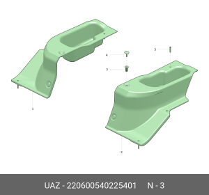 Держатель УАЗ-2206 пистона крепления обивки (ОАО УАЗ) 220600540225401 UAZ UAZ