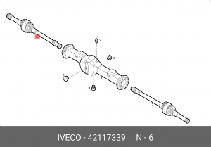42117339 Оригинальная полуось Iveco 42117339 42117339 IVECO