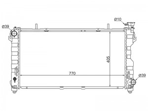 Радиатор CHRYSLER VOYAGERTOWN&COUNTRYDODGE CARAVAN 2.4 01-08 SG-CR0002-01-2.4 SGCR00020124 SAT