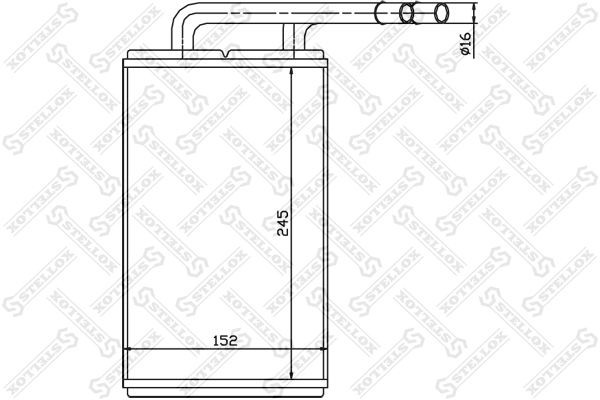 радиатор печки! без AC\ Ford Transit 2.0/2.5D/TD 94> 10-35111-SX STELLOX