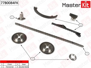 Комплект цепи ГРМ NISSAN Primera 2.0i 16V SR20DE 92 77B0084FK 77B0084FK MASTER KIT